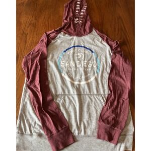 TeeMax Lightweight Mens Hoodie‎ Size M, West Coast San Diego Pacific Ocean